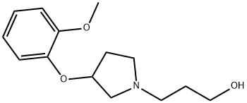 3-(o-Methoxyphenoxy)-1-pyrrolidine-1-propanol 结构式
