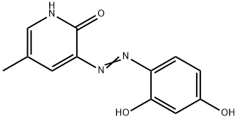 4-[(2-Hydroxy-5-methyl-3-pyridyl)azo]resorcinol Struktur