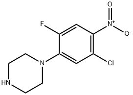 1-(5-CHLORO-2-FLUORO-4-NITRO-PHENYL)-PIPERAZINE Struktur