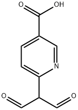 2-(3-ヒドロキシカルボニル-6-ピリジル)マロンジアルデヒド 化学構造式