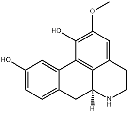 (6aS)-5,6,6a,7-テトラヒドロ-2-メトキシ-4H-ジベンゾ[de,g]キノリン-1,10-ジオール 化学構造式