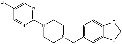 5-Chloro-2-(4-piperonyl-1-piperazinyl)pyrimidine Structure