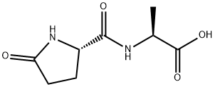 L-ピログルタミル-L-アラニン 化学構造式