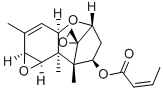 7β,8β:12,13-ジエポキシトリコテカ-9-エン-4β-オール(Z)-2-ブテノアート 化学構造式