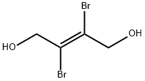 trans-2,3-ジブロモ-2-ブテン-1,4-ジオール 化学構造式