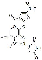 Hydantoin, 1-((3-(5-nitro-2-furyl)allylidene)amino)-, potassium salt Structure