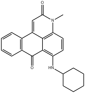 6-(シクロヘキシルアミノ)-3-メチル-3H-ジベンゾ[f,ij]イソキノリン-2,7-ジオン 化学構造式