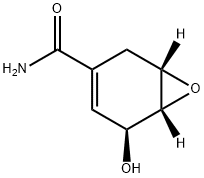 7-Oxabicyclo[4.1.0]hept-3-ene-3-carboxamide,5-hydroxy-,(1S,5S,6R)-(9CI) Struktur