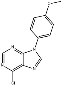 6-Chloro-9-(4-methoxyphenyl)-9H-purine 结构式