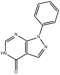 4-HYDROXY-1-PHENYLPYRAZOLO[3,4-D]PYRIMIDINE Struktur