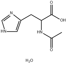 N-アセチル-DL-ヒスチジン一水和物 化学構造式
