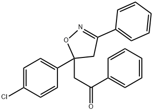5-(2-Acetylphenyl)-5-(4-chlorophenyl)-3-phenyl-2-isoxazoline 结构式