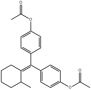 4-[[4-(Acetyloxy)phenyl](2-methylcyclohexylidene)methyl]phenol acetate Struktur