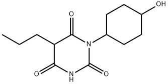 1-(4-ヒドロキシシクロヘキシル)-5-プロピルバルビツル酸 化学構造式