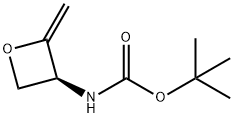 Carbamic acid, [(3S)-2-methylene-3-oxetanyl]-, 1,1-dimethylethyl ester (9CI) Struktur