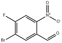 5-ブロモ-4-フルオロ-2-ニトロベンズアルデヒド 化学構造式