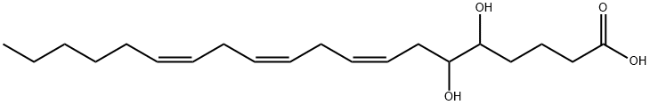 (8Z,11Z,14Z)-5,6-dihydroxyicosa-8,11,14-trienoic acid Structure