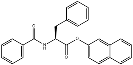 rac-(R*)-2-(ベンゾイルアミノ)-3-フェニルプロピオン酸2-ナフチル 化学構造式