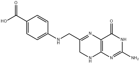 4-[(2-amino-4-oxo-7,8-dihydro-1H-pteridin-6-yl)methylamino]benzoic acid Struktur