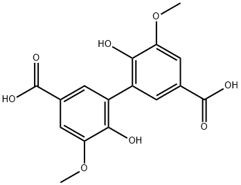 3-(5-carboxy-2-hydroxy-3-methoxy-phenyl)-4-hydroxy-5-methoxy-benzoic a cid, 2134-90-9, 结构式