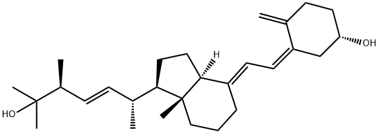 (5Z,7E,22E)-9,10-セコエルゴスタ-5,7,10(19),22-テトラエン-3β,25-ジオール 化学構造式