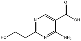 5-Pyrimidinecarboxylic acid, 4-amino-2-(2-hydroxyethyl)- (8CI) 结构式