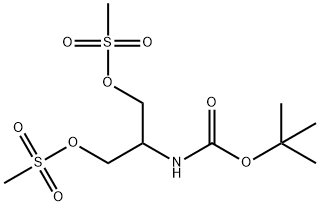 [2-[(2-METHYLPROPAN-2-YL)OXYCARBONYLAMINO]-3-METHYLSULFONYLOXYPROPYL] METHANESULFONATE 结构式