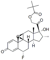 9BETA,11BETA-EPOXY-6ALPHA-FLUORO-17,21-DIHYDROXY-16ALPHA-METHYLPREGNA-1,4-DIENE-3,20-DIONE 21-PIVALA, 2135-16-2, 结构式