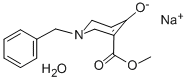 N-ベンジル-3-カルボメトキシ-4-ピペリドンナトリウム一水和物 化学構造式