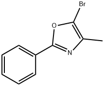 5-ブロモ-4-メチル-2-フェニル-1,3-オキサゾール 化学構造式