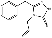 4-アリル-5-ベンジル-4H-1,2,4-トリアゾール-3-チオール 化学構造式