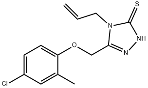 4-アリル-5-[(4-クロロ-2-メチルフェノキシ)メチル]-4H-1,2,4-トリアゾール-3-チオール 化学構造式