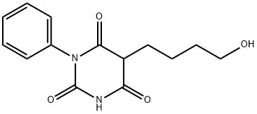 5-(4-Hydroxybutyl)-1-phenylbarbituric acid Struktur