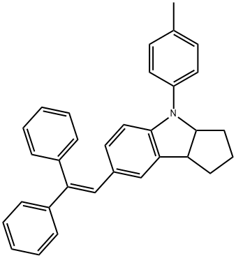 7-(2,2-ジフェニルビニル)-4-p-トリル-1,2,3,3a,4,8b-ヘキサヒドロシクロペンタ[b]インドール 化学構造式