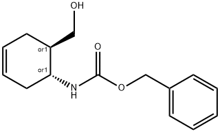 TRANS-(6-ヒドロキシメチル)シクロヘキス-3-エニルカルバミン酸ベンジル 化学構造式