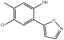 4-クロロ-2-(5-イソオキサゾリル)-5-メチルフェノール 塩化物 化学構造式