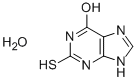 2-チオ-6-ヒドロキシプリン水和物 化学構造式