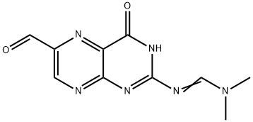 Methanimidamide, N'-(6-formyl-3,4-dihydro-4-oxo-2-pteridinyl)-N,N-dimethyl- Struktur