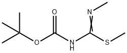 Carbamic acid, [(methylamino)(methylthio)methylene]-, 1,1-dimethylethyl ester Struktur