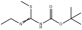 Carbamic acid, [(ethylamino)(methylthio)methylene]-, 1,1-dimethylethyl ester Struktur