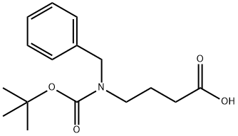 4-[ベンジル(TERT-ブチルトキシカルボニル)アミノ]ブタン酸 化学構造式