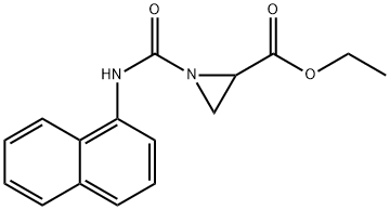 1-(1-Naphtylcarbamoyl)-2-aziridinecarboxylic acid ethyl ester Struktur