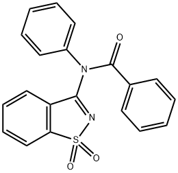 3-(Benzoylphenylamino)-1,2-benzisothiazole 1,1-dioxide 结构式