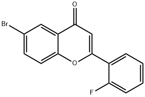 6-BROMO-2-(2-FLUOROPHENYL)-4H-CHROMEN-4-ONE Struktur
