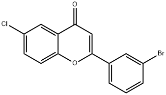 3′-ブロモ-6-クロロフラボン 化学構造式