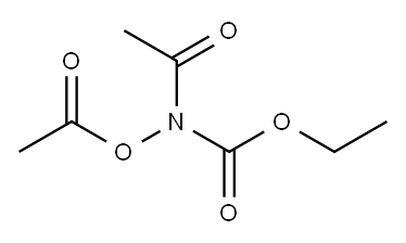 N-Acetoxy-N-acetylcarbamic acid ethyl ester Struktur