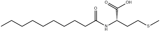 N-(1-oxodecyl)-DL-methionine 结构式