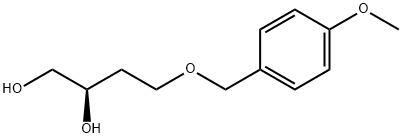 (R)-4-(4-メトキシベンジルオキシ)-1,2-ブタンジオール 化学構造式