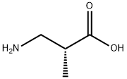 (R)-2-メチル-3-アミノプロピオン酸 化学構造式