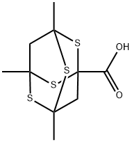 3,5,7-Trimethyl-2,4,6,8-tetrathiaadamantane-1-carboxylic acid 结构式